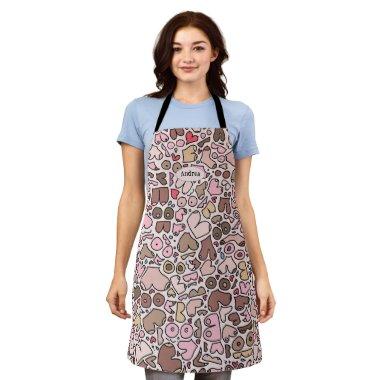 neutral woman breast patten apron