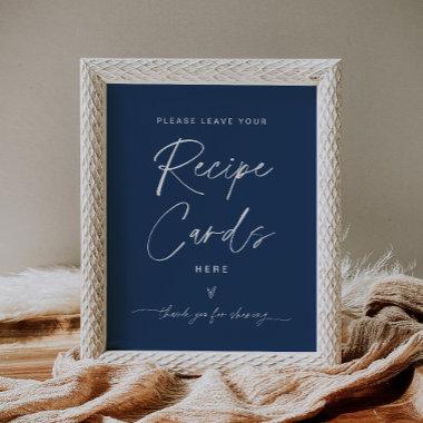 NEVE Navy Recipe Invitations Sign - Leave Your Recipe