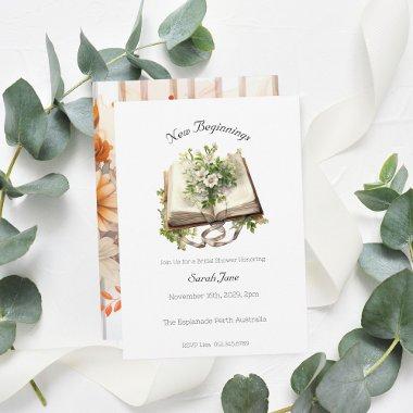 New Beginnings  Floral Open Book