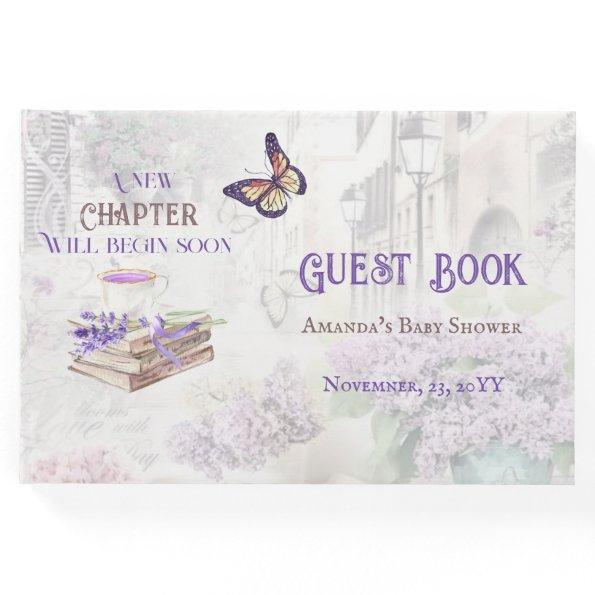 New Chapter Begin Brunch Guest Book Baby Shower
