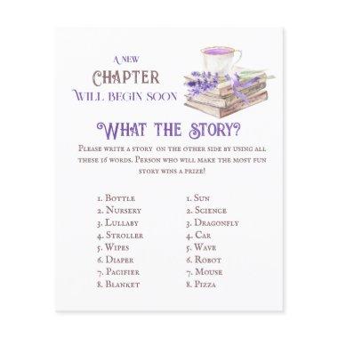 New Chapter Begin Lavender Story Baby Shower Game