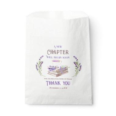 New Chapter Begin Soon Lavender Books Baby Shower Favor Bag