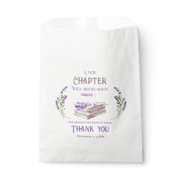 New Chapter Begin Soon Lavender Books Baby Shower Favor Bag