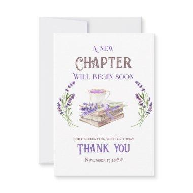 New Chapter Begin Soon Lavender Books Baby Shower Thank You