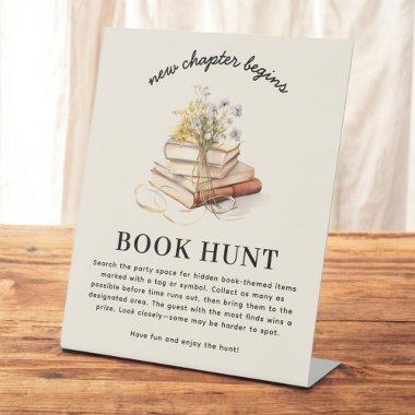 New Chapter Begins  Book Hunt Pedestal Sign