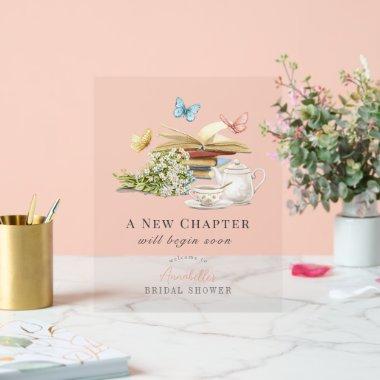New Chapter Book  Welcome Acrylic Sign