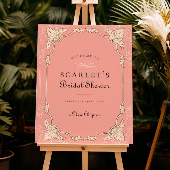 New Chapter Book Library Bridal Shower Sign