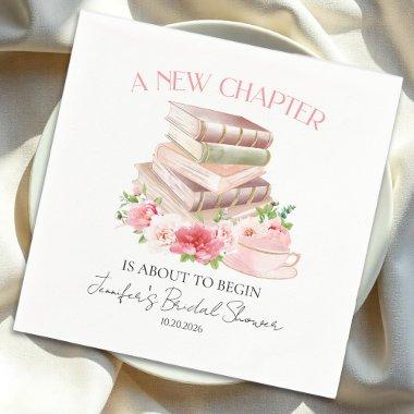 New Chapter | Tea & Books Watercolor  Napkins