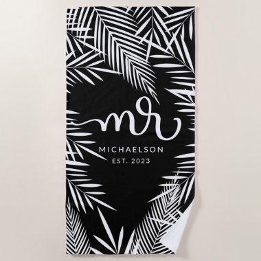 New Mr. | Tropical Leaves Beach Towel