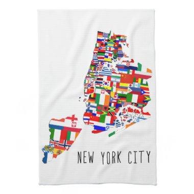 New York City Neighborhood Flags Kitchen Towel