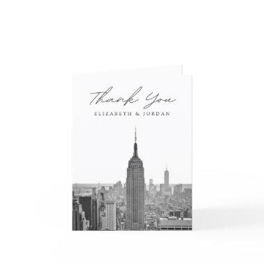 New York City Vertical Blank Black & White Thank You