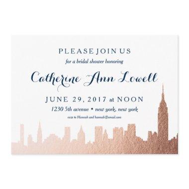 New York Skyline Faux Rose Gold