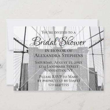 New York Wedding NYC Brooklyn Bridge Bridal Shower Invitations