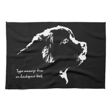 Newfoundland Towel Personalized Dog Tea Towel