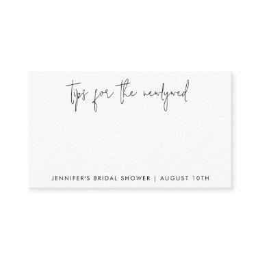 Newlywed Tip Jar Black and White Invitations