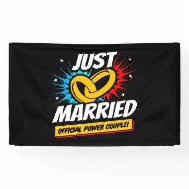 Newlywed - Wedding Honeymoon Couple - Just Married Banner