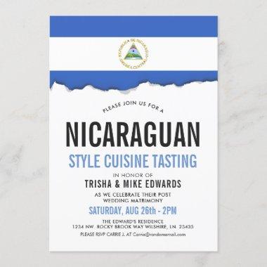 Nicaraguan Cuisine | Party Flag White Invite