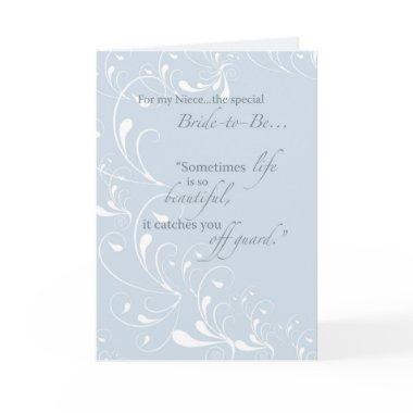 Niece Bridal Shower Congratulations Light Blue Swi Invitations