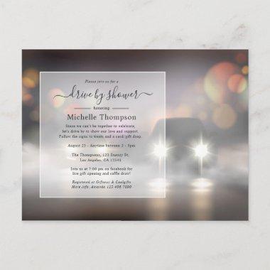Night Time Drive By Shower PostInvitations