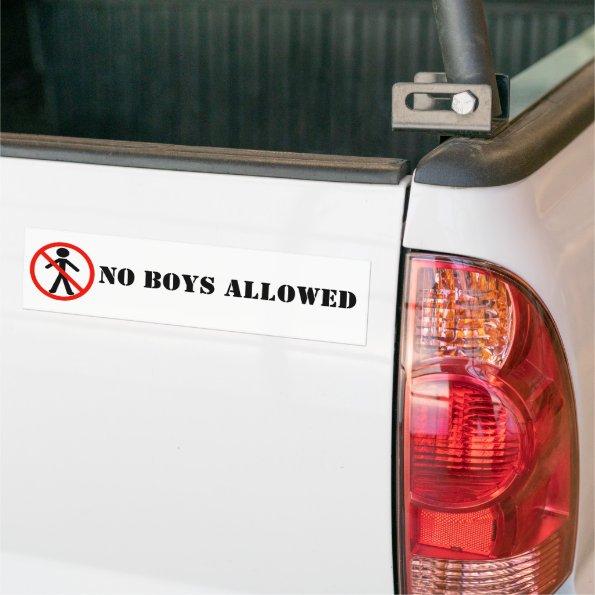 No Boys Allowed BumperSticker Bumper Sticker