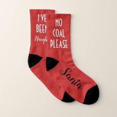 No Coal Please Santa Holiday Party Socks