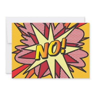 NO Fun Retro Comic Book Pop Art