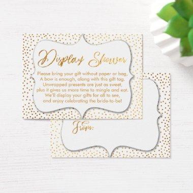 No Wrap Bridal Shower Faux Gold Confetti Gift Invitations