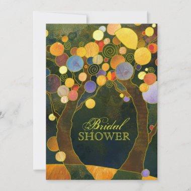 Nocturnal Love Trees Bridal Shower Invitations