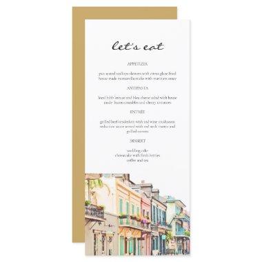 NOLA New Orleans Bourbon Street Menu Invitations