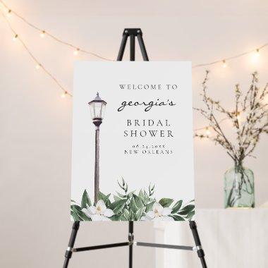 NOLA New Orleans Magnolia Bridal Shower Welcome Foam Board