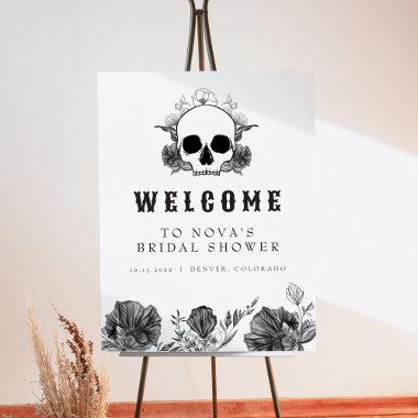 NOVA Gothic Skull Til Death Bridal Shower Welcome Foam Board
