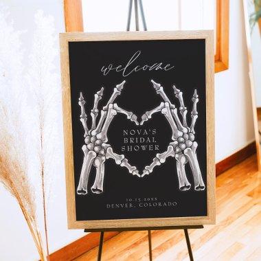 NOVA Skeleton Heart Hands  Welcome Po Poster