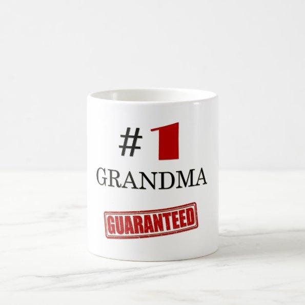 Number One 1 Grandma Minimal Black Funny Coffee Mug