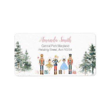 Nutcracker Christmas  Tea Address Label