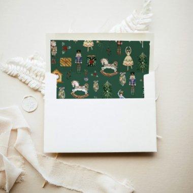 Nutcracker Christmas sugar plum fairy whimsical Envelope Liner