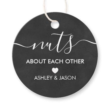 Nuts about Each Other Tags, Wedding Chalkboard Favor Tags