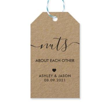 Nuts about Each Other Tags, Wedding Tag, Kraft Gift Tags