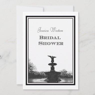 NYC Central Park Bethesda Ft DIY Etch Bridal Showr Invitations