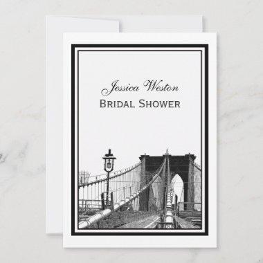 NYC Skyline Brooklyn Bridge #2 Bridal Shower Invitations