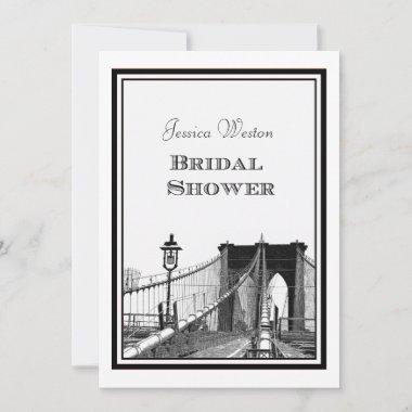 NYC Skyline Brooklyn Bridge #2 DIY Bridal Showr Invitations