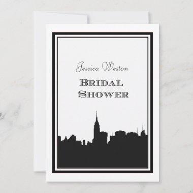 NYC Skyline Silhouette #2 DIY Bridal Shower Invitations
