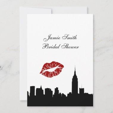 NYC Skyline Silhouette, Kiss ESB #1V Bridal Shower Invitations