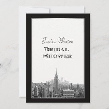 NYC Skyline Top of the Rock ESB Etch Bridal Shower Invitations