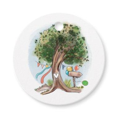 Oak Tree Baby Shower Thank You Favor Tags