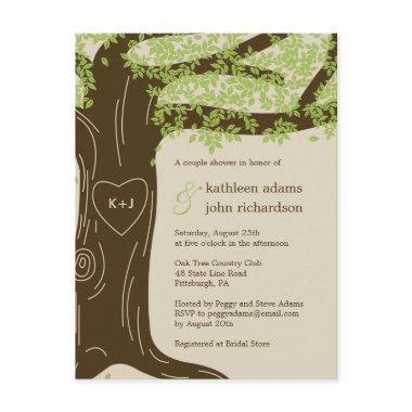 Oak Tree Couple Shower Invitation Post