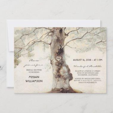 Oak Tree Rustic Bridal Shower Invitations