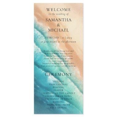 Ocean Beach Blue Earthtone Watercolor Menu