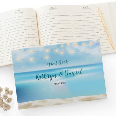 Ocean Beach Fairy Lights Guest Book