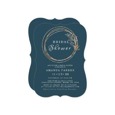 Ocean Blue Olive Golden Wreath