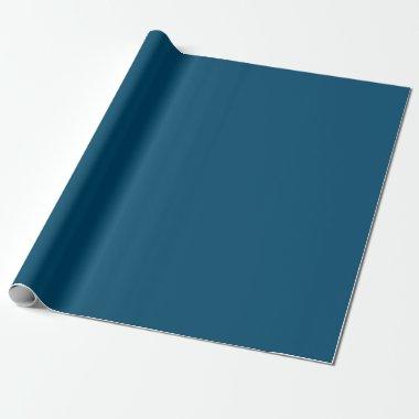 Ocean Blue Wedding Christmas Birthday Custom Color Wrapping Paper